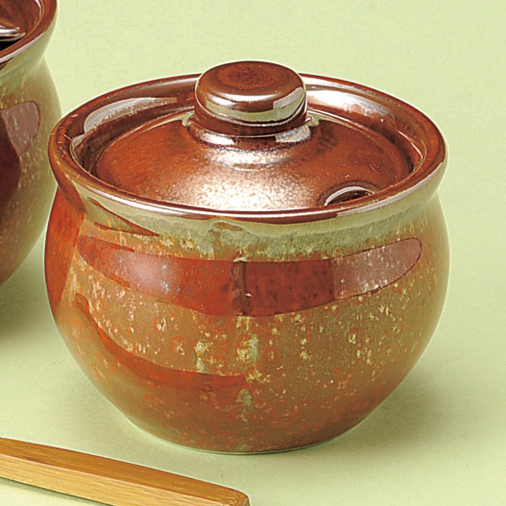 李朝鎬薬味入小壺共匙付 李朝鎬薬味入小壺共匙付